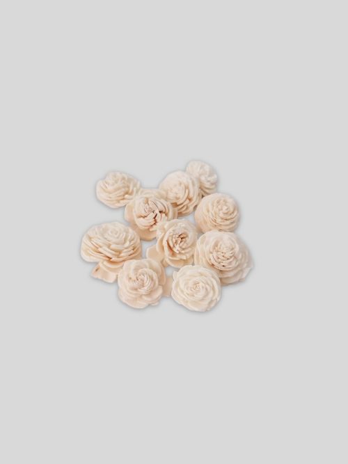 Ming boglárka fej 2cm – fehér