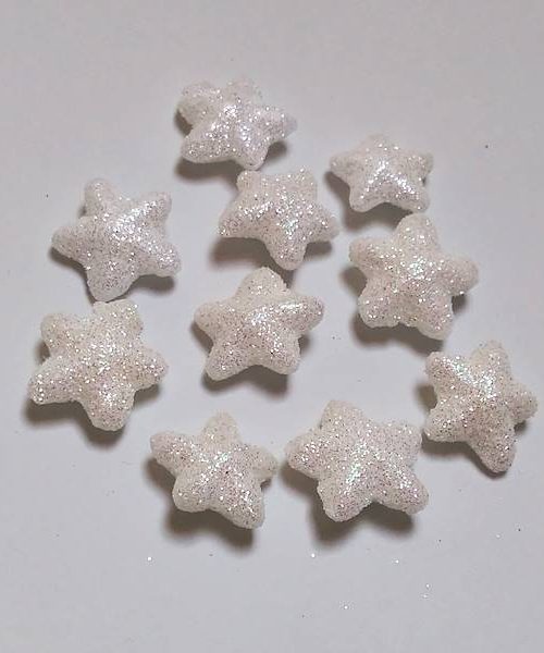 Glitteres csillag fehér
