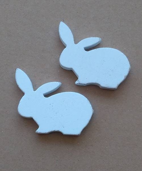 Fa nyúl 2 db-os (fehér)