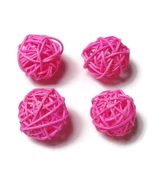 Rattan golyó - rózsaszín