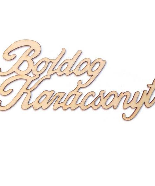 Boldog Karácsonyt fa felirat, natúr - nagy