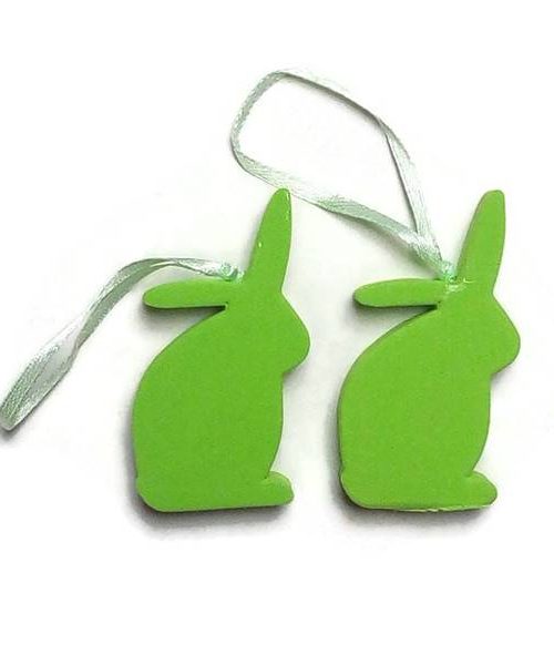 Nyúl akasztós - gumi/zöld