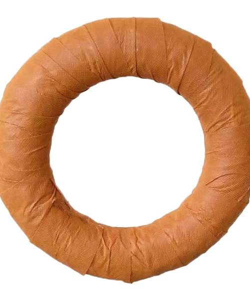 Vetex anyaggal bevont koszorúalap - barna (20 cm)