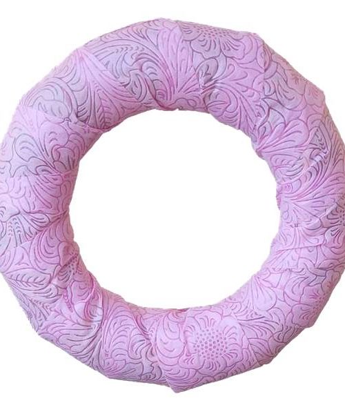 Vetex anyaggal bevont koszorúalap - rózsaszín (20 cm)
