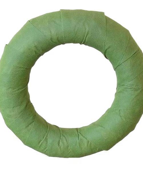 Vetex anyaggal bevont koszorúalap - zöld (20 cm)