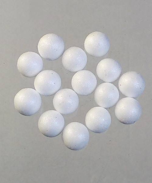 Glitteres golyó 1.5 cm - fehér