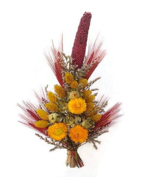 Nagy méretű koszorú rátét sárga fénymaggal