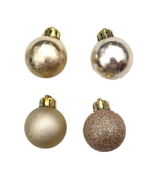 Karácsonyi gömb mix - pezsgő (3cm)