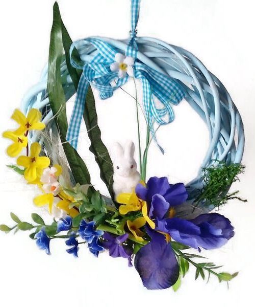 Kopogtató kék vessző alapon nyuszival