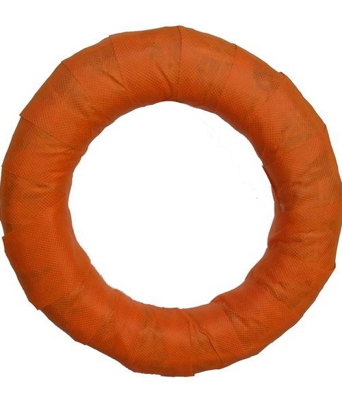 Vetex anyaggal bevont koszorúalap – narancs (20 cm)