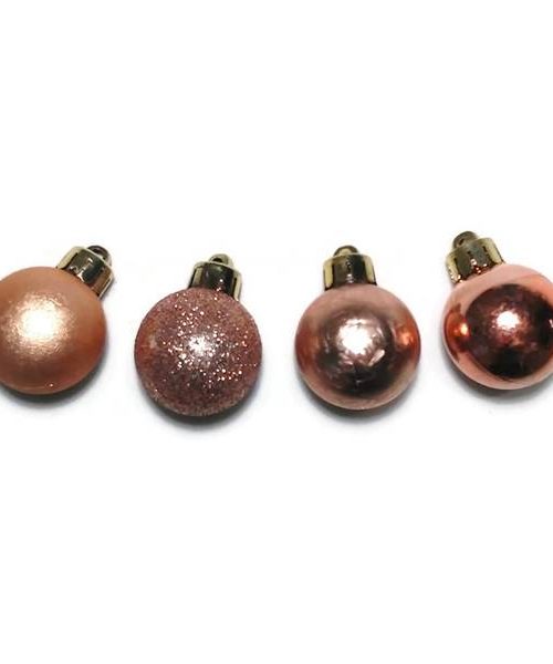 Karácsonyi gömb mix – rosegold (3cm)