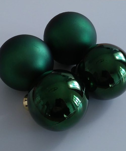 Karácsonyi gömb fenyőzöld mix 4cm