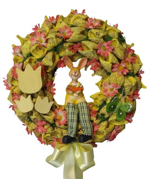 Húsvéti kopogtató fa tulipánokkal