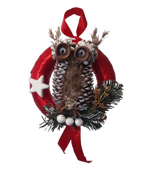 karácsonyi kopogtató bagollyal