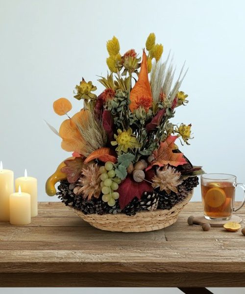 Rusztikus őszi kosár